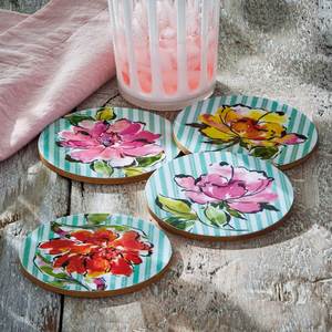 Handmade MDF Enamel <b>Drink</b> <b>Coaster</b> Set With Modern Artistic Design <b>For</b> Coffee Table Bar Restaurant And Gift Purpose - Product Image 1