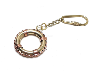 Brass Round Tube Keychain Unisex – Heavy Duty Metal <b>Key</b> Ring for Car, Bike & Home <b>Keys</b>, Stylish Durable <b>Key</b> <b>Holder</b> - Product Image 3