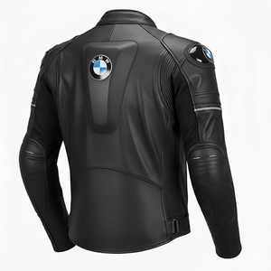 Veste de moto en cuir perforé pour homme BM Cowhide/Kangaroo Track/Riding, homologuée CE, toutes tailles et couleurs - Product Image 2