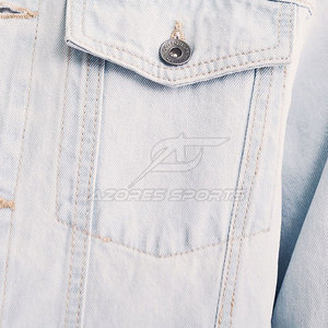 Winter Men Jeans <b>Jacket</b> Front Casual Streetwear <b>Lightweight</b> Fashion Long Sleeve Trendy Comfortable Outdoor Everyday Wear - Product Image 5
