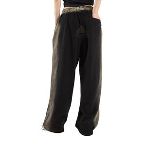 Pantalones de chándal de peso pesado con efecto desgastado por el sol, lavado ácido y serigrafía, estilo streetwear, con parte inferior holgada y pierna ancha, precio de fábrica - Product Image 2