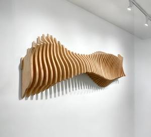 Décoration Murale Minimaliste Paramétrique Faite à la Main Art Déco en Contreplaqué 3D pour la Maison, Design Acoustique Suspendu pour Anniversaire et Occasions Spéciales - Product Image 2