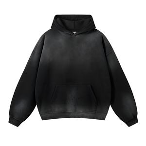 Sweat à capuche polaire pour homme, coupe décontractée, style streetwear urbain, vente en gros OEM, vêtements d'hiver - Product Image 3