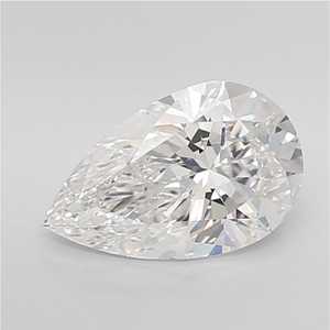 Diamant cultivé en laboratoire de 0,51 à 5,01 carats, taille poire, certifié IGI, CVD, poli à la main en Inde, pour la fabrication de bijoux, pour boucles d'oreilles - Product Image 1