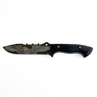 Couteau de chasse Bowie en acier inoxydable Stigma de haute qualité, manche en bois, étui en cuir, lame à pointe fixe, pour l'extérieur, OEM
