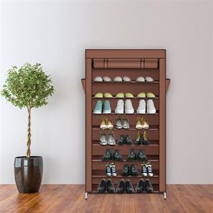 Scarpiera Moderna dal Design Semplice a 10 Ripiani con Copertura in MDF e Scaffali Regolabili - Product Image 2