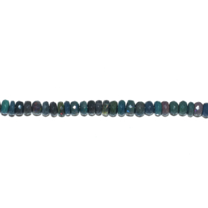 Forma de Rondelle facetada de ópalo negro natural Hermosa hebra de cuentas de piedras preciosas de 4 pulgadas 7x7 8x8 MM para hacer un artículo de joyería impresionante - Product Image 3