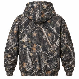 Sudadera con Capucha de Invierno de Alta Calidad con Estampado de Hoja de Arce Camuflada, Tejida y Bordada, Ecológica, para Hombre y Mujer, a la Moda - Product Image 2