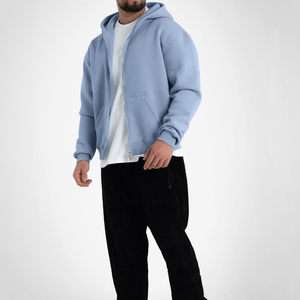 Y2K High Quality <b>Light</b> Blue Oversized 450GSM Hoodies Custom Logo Printing Embroidery 3d Customized Logo Hoodie and Sweatshirts - Product Image 2