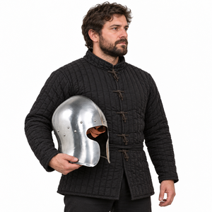Réplique de casque barbuta en acier doux de calibre 18, robuste, fabriquée à la main, inspirée des personnages de films et de séries TV, armure vintage de collection - Product Image 3