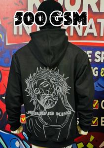 Custom Winter <b>Oversized</b> <b>Hoodie</b> <b>Men</b> Heavyweight 500g Cotton Blend Fleece Digital Embroidered Eco-Friendly Breathable Durable - Product Image 2