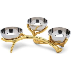 Luxury Stainless Steel Serving Bowl Floral Design Decorative Fruit Salad Bowls <b>Table</b> Centerpiece Wholesale Home Decor Bowls - Product Image 5