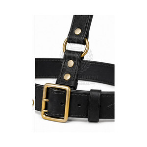 Ceinture Sam Browne en cuir personnalisée avec sangle réglable et finition soignée pour vêtements et événements formels - Product Image 5
