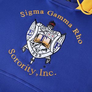 เสื้อฮู้ด Sigma Gamma Rho สีน้ำเงิน SGRho พรีเมียม สีน้ำเงินทอง เสื้อผ้าสไตล์กรีก เสื้อสเวตเชิ้ตสำหรับชมรมนักศึกษาแบบยูนิเซ็กซ์ - Product Image 6