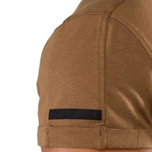 Camiseta Deportiva Ajustada de Algodón Suave para Hombre, Color Marrón Camel, para Entrenamiento, Fitness, Estilo Casual - Product Image 3