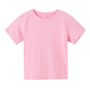 เสื้อยืดนักเรียนเด็กสีขาว แขนสั้น คอกลม ผ้าฝ้ายถัก สกรีนโลโก้ได้ ใส่สบายๆ - Product Image 2