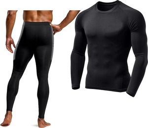 Ensemble de survêtement de compression imprimé pour homme, 2 pièces, respirant, écologique, en Spandex/Polyester, pour la gym, avec logo personnalisé - Product Image 5