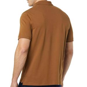 Men's Solid Color Short Sleeve Polo <b>Shirt</b> Regular Fit Casual Knitted Fabric <b>Collar</b> Style - Product Image 2