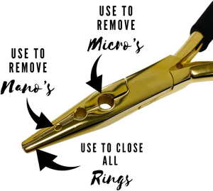 Pinzas de Alta Calidad para Extensiones de Cabello con Micro Anillos, Función de Sujeción, Empaque Personalizado con Logotipo, Mejor Precio, Herramienta de Acero Inoxidable de Grado Quirúrgico - Product Image 5