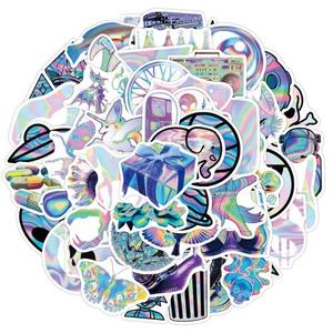 Pegatinas de Vinilo Holográficas Personalizadas Directas de Fábrica |   Etiquetas Adhesivas Decorativas Troqueladas, Resistentes al Agua y con Recubrimiento UV, para Venta al Por Mayor - Product Image 1