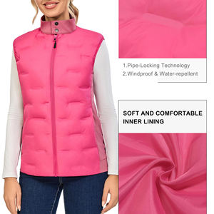 Chaleco Reversible Ultraligero Informal con Cuello Alto, Tejido de Lona Transpirable, Ecológico, con Cierre de Cremallera, Relleno Acolchado y Resistente al Viento - Product Image 4