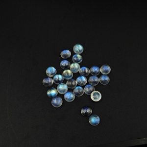 Pierre de lune arc-en-ciel blanche naturelle 8 mm, pierre précieuse ronde taille brillant, 50 carats, pierres précieuses en vrac pour la bijouterie, commande en gros - Product Image 4