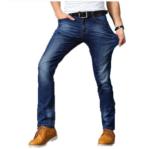 High Quality Mid <b>Waist</b> Men's Cotton <b>Jeans</b> Pants Custom Logo Overalls for Business on Sale - Product Image 3