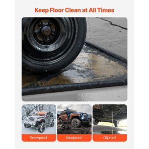 Tappetino Antiscivolo in PVC per Garage 7 ft x 16 ft, Resistente e Impermeabile con Tergivetro per Pulizia, Tappeto di Contenimento per Auto - Product Image 3