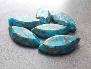 Turquesa Azul, Corte Marquesa Facetado, Gema Calibrada, Piedra Suelta para Joyería, Anillo, Colgante, Manualidades - Product Image 3