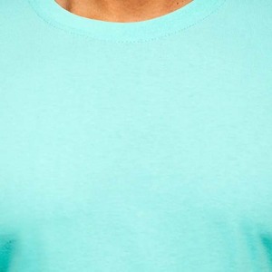 T-shirts pour hommes en coton 100% col rond, style streetwear, couleur unie, manches courtes, coupe oversize, en vente. - Product Image 6