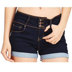 Shorts de mezclilla casuales de talle bajo para mujer, talla grande, con efecto lavado y rotos, mini pantalones vaqueros de verano - Product Image 2