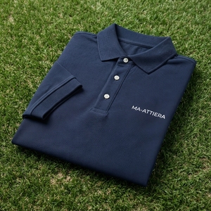 Camisa de Hombre Azul Marino, Tejido Sólido de Secado Rápido, Manga Corta, Cuello Clásico, Informal, para Golf, Negocios, Uniforme, OEM, ODM, Venta al Por Mayor - Product Image 5