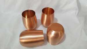 Copper Hammered Water Glass Round Modern Decorative Indoor - Product Image 6
