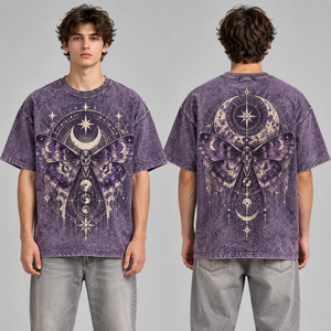 เสื้อยืดลายกราฟิกสไตล์ Y2K ล้างสีแบบแอซิด ทรงโอเวอร์ไซส์ สีดำ พิมพ์ลายด้านหน้า รับผลิตแบบ OEM ODM สั่งซื้อจำนวนมาก โรงงานผลิต รับออกแบบลายตามสั่ง คอกลม - Product Image 4