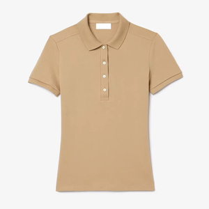เสื้อเชิ้ตผู้หญิงแบบลำลอง OEM ระบายอากาศได้ดี สีพื้น ผ้าแคนวาส ย้อมสีเรียบ โลโก้สีตามสั่ง เป็นมิตรกับสิ่งแวดล้อม คุณภาพสูง แขนสั้น ดีที่สุด - Product Image 1