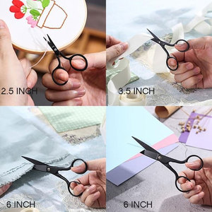 Ciseaux à broder noirs forgés, petits, de précision, à pointe fine, pour la couture, le fil, le fil à croiser et les travaux manuels - Product Image 6