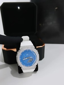 Buss Down Pass Diamond Tester GA2100 Lunette de montre Moissanite personnalisée entièrement sertie de pierres, accessoire de montre Moissanite - Product Image 2
