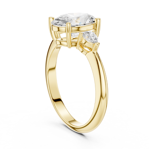 Bague de fiançailles en or jaune 14 carats avec diamant de laboratoire ovale 3 carats E VS1, certifiée IGI, idéale pour les mariages et les cadeaux d'anniversaire – Meilleure vente - Product Image 3