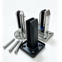 Poteaux de clôture de piscine en verre modernes en acier inoxydable 12 mm réglables, installation facile DIY