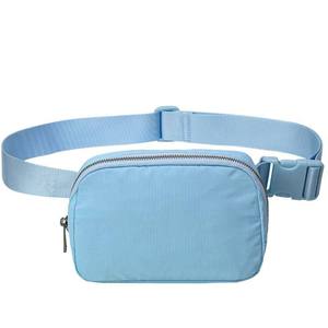 Riñonera unisex beige con cierre de cremallera para uso diario - Product Image 2