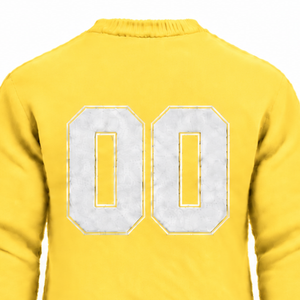 Pull tricoté chaud à col rond pour homme, jaune citron personnalisé, à manches longues, décontracté, pour l'hiver, avec bordure côtelée et poitrine surélevée - Product Image 4