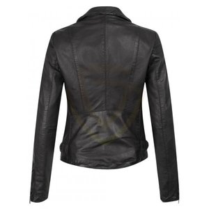 Veste en cuir véritable pour femmes de haute qualité, design tendance et ajusté, vente en gros de vestes en cuir pour femmes - Product Image 2