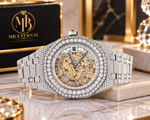 Montre MB de luxe pour homme à quartz avec diamants et moissanite, boîtier carré de 41 mm, bracelet en acier inoxydable, verre saphir, affichage analogique Citizen - Product Image 2