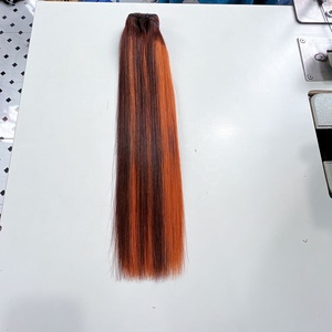 Vente en gros de mèches de cheveux humains 100% naturels, ultra-lisses, couleur gingembre, sans nœuds - Product Image 3