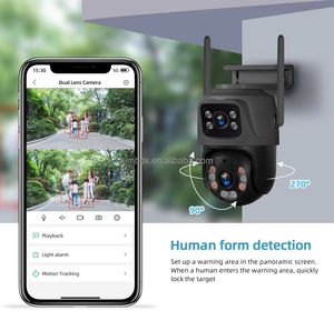 Caméra de sécurité <span class=keywords><strong>WiFi</strong></span> PTZ à double objectif 6MP pour extérieur, détection humaine par IA, suivi automatique, conception étanche - Product Image 3