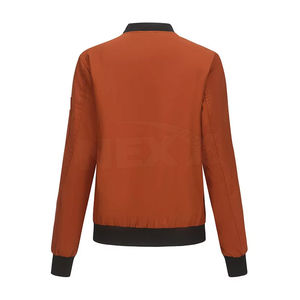 Chaqueta bomber acolchada con cremallera y mangas raglán para mujer, estilo clásico, de nailon con acolchado de rombos. - Product Image 2