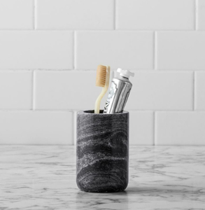 Stone Era Luxury Black Marble Bathroom Accessories <b>Set</b> with Vanity Organizer <b>Soap</b> Dispenser & Toothbrush Holder-Eco-Friendly - Product Image 2