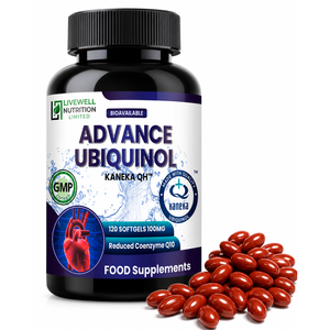 Livewell Nutrition Advance Ubiquinol Kaneka QH 100mg 120 Cápsulas Blandas Coenzima Q10 Bioactiva - Product Image 1