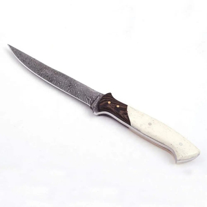 Cuchillos de filetear de acero de Damasco para cocina, de primera calidad, hechos a mano, con hoja de acero soldada con patrón y mango cómodo. - Product Image 3