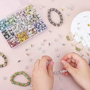 1 Scatola 12 Colori Perline Distanziatrici Rondelle 600pz 8mm Perline Sciolte in Cristallo Strass per Gioielli Fai-da-Te Scintillanti - Product Image 5